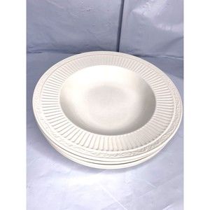 COPY - Mikasa Italian Countryside Large Rim Soup Bowl Set of 4 Elegant White DD…